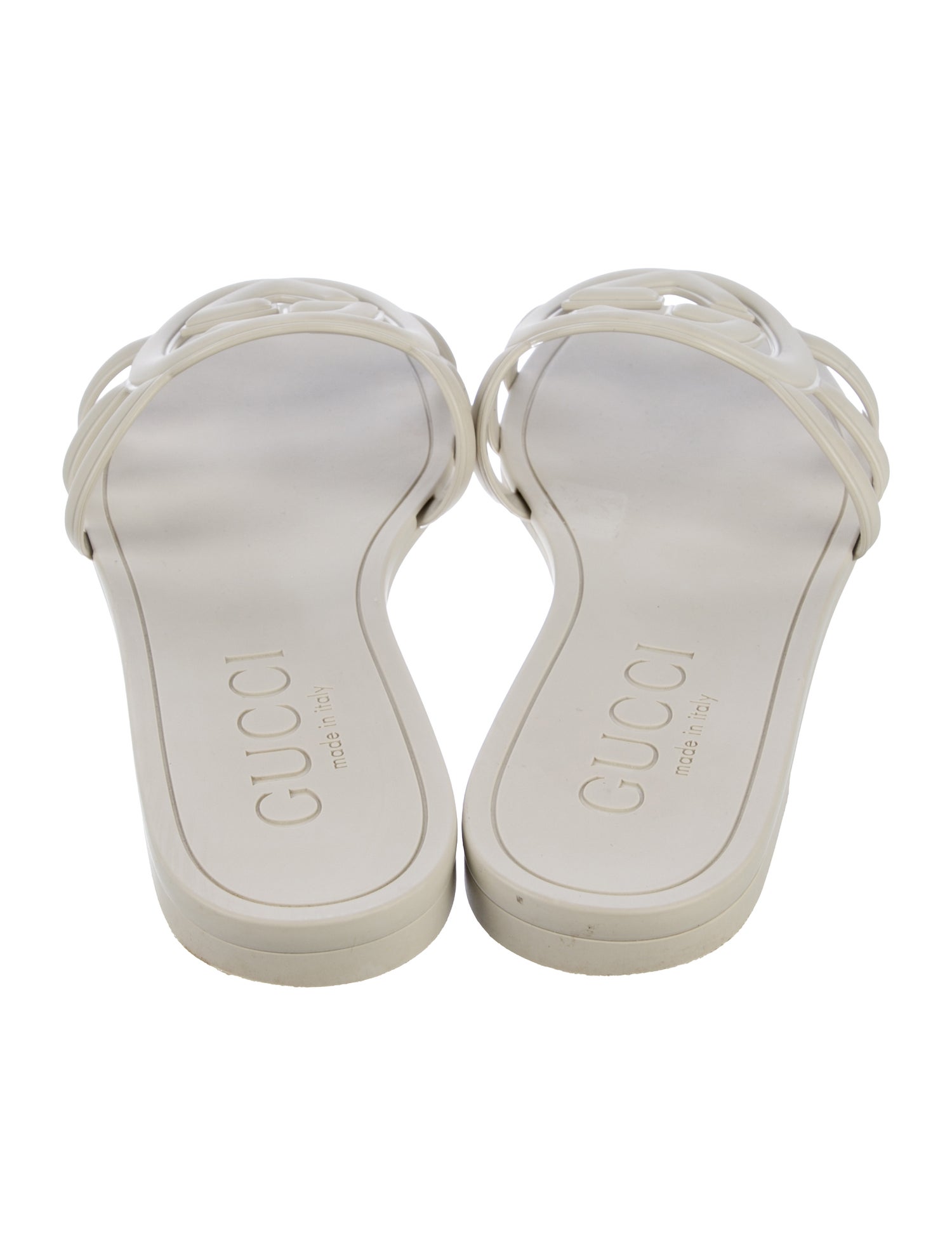 Gucci Interlocking G Logo Rubber Slides